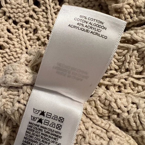 LUCKY BRAND CROCHET CARDIGAN, SIZE L - Picture 6 of 8